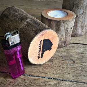 Lot 3 Bougeoirs en bois flotté