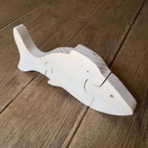 Puzzle « Poisson » en bois naturel