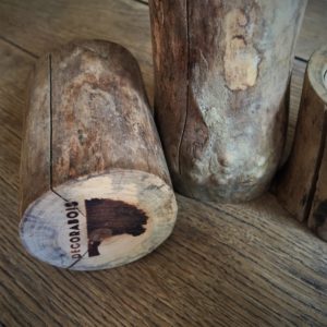 Lot 3 Bougeoirs en bois flotté